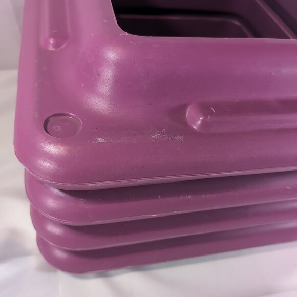 Set Lot of 4 The Step Original Aerobics Platform Purple 16" x 16" Risers Only - Picture 4 of 13